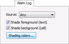 Alarm Log Properties